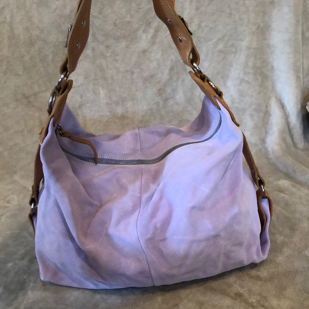 Purple suede authentic Hogan handbag.